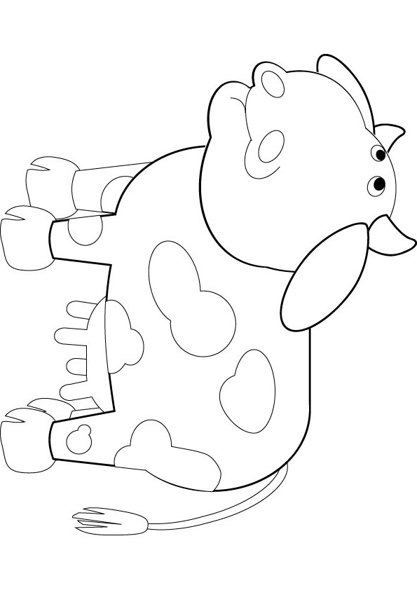 mucca coloring picture for free
