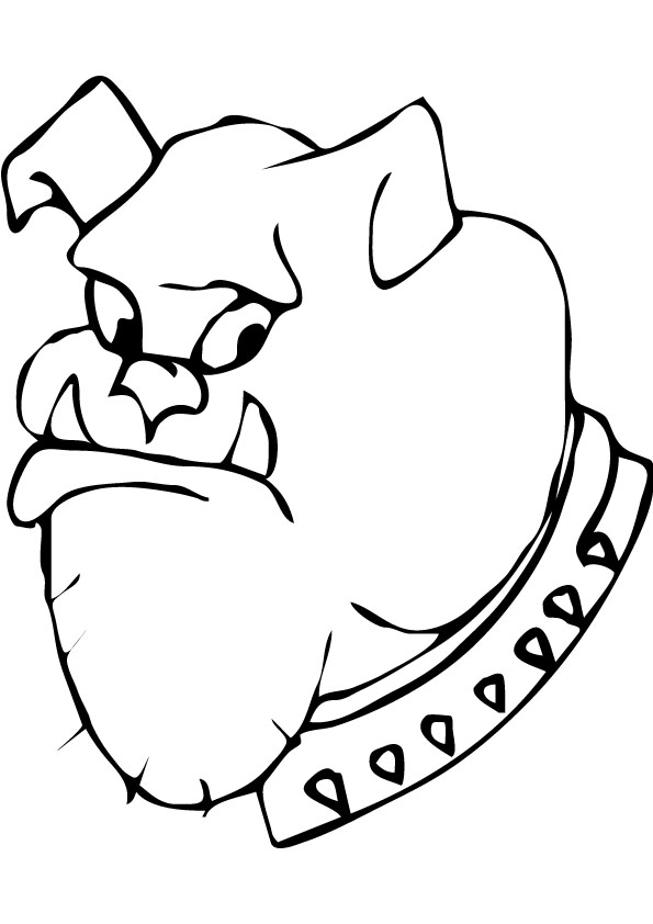 Angry dog coloring picture for free