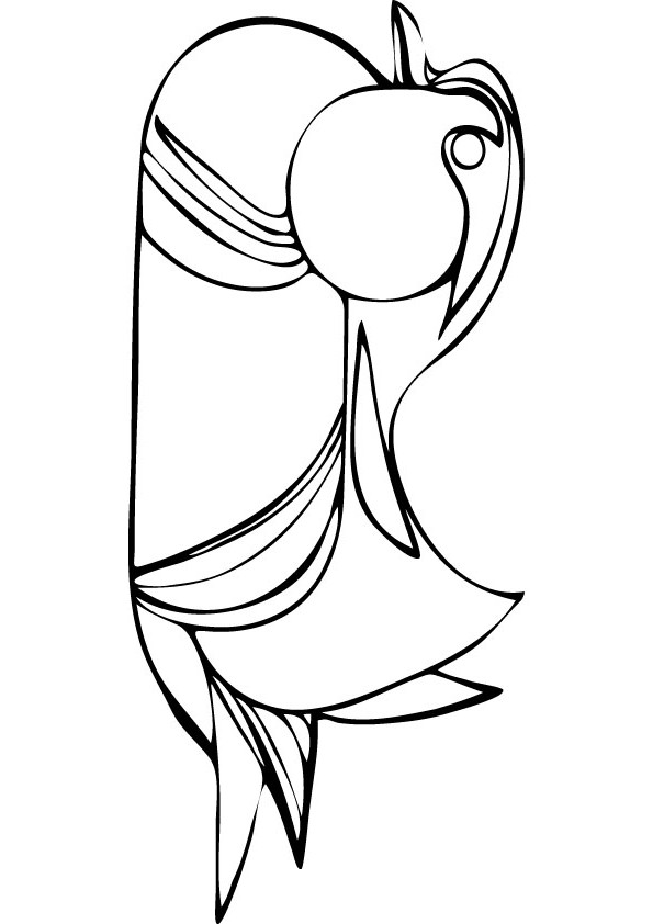 download free swimming duck drawing page