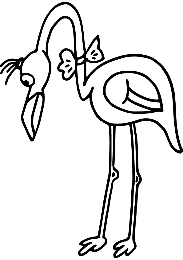 download free flamingo drawing page