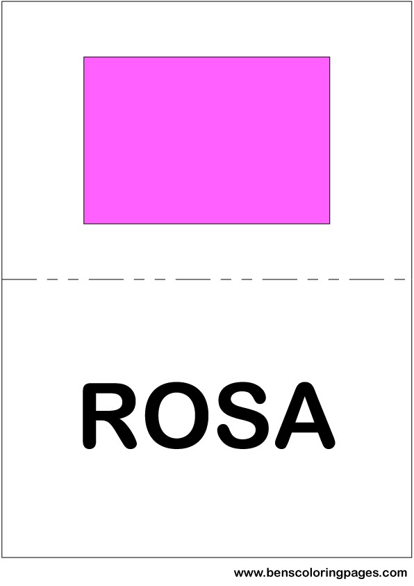 Pink color flashcard in Italian