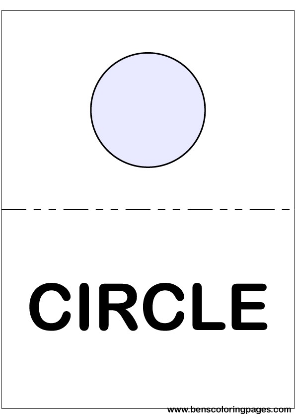 Circle flashcard in English