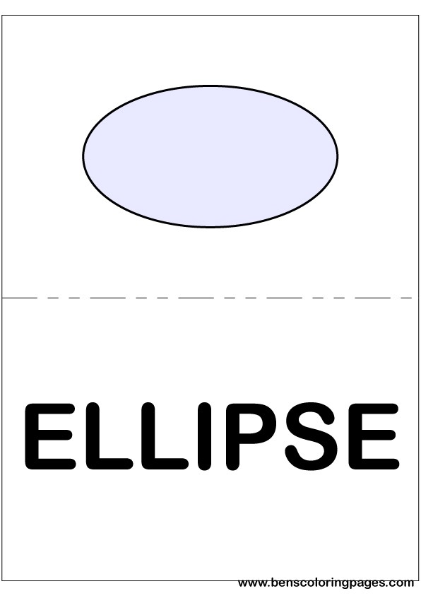 Ellipse flashcard in English