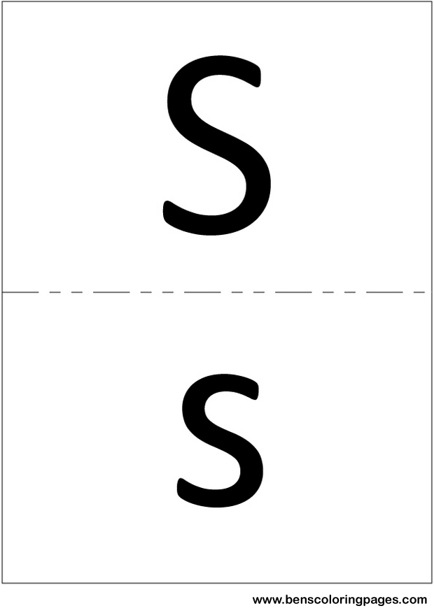 Letter s flashcard