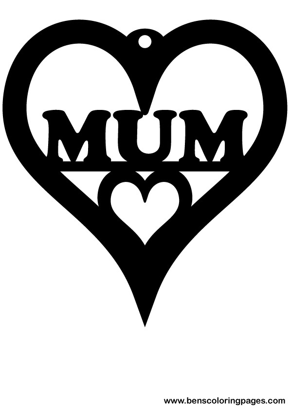 Click to print this mothers day fretwork pattern