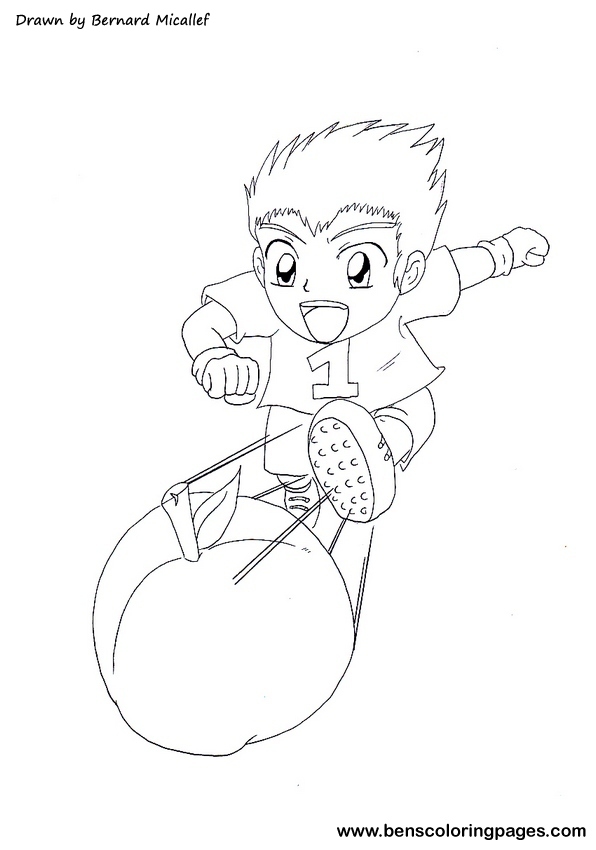 fruit football coloring book