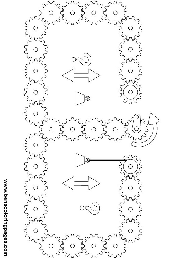 Printable gear trains and pulleys exercise