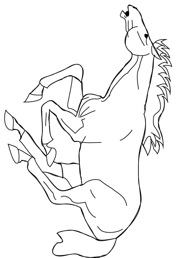 download free running horse drawing page