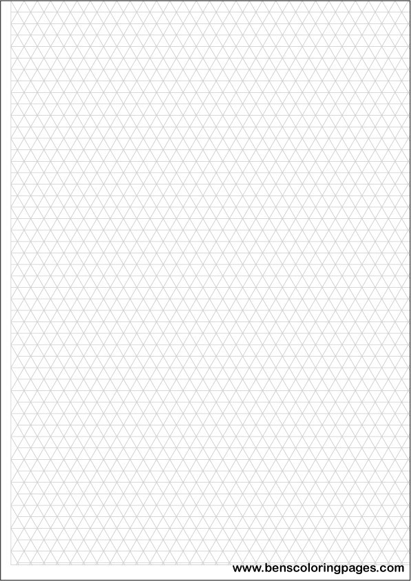 Printable isometric grid for medium to complex objects
