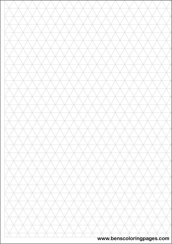 Printable isometric grid with large boxes for simple object sketching