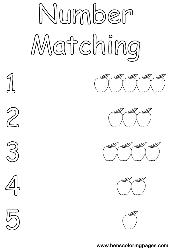 number match coloring page