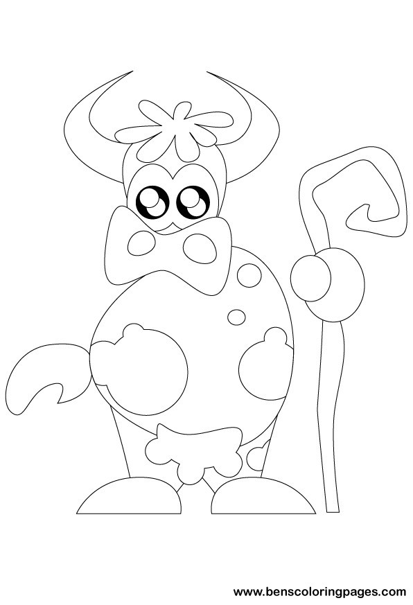 cow pictures to color