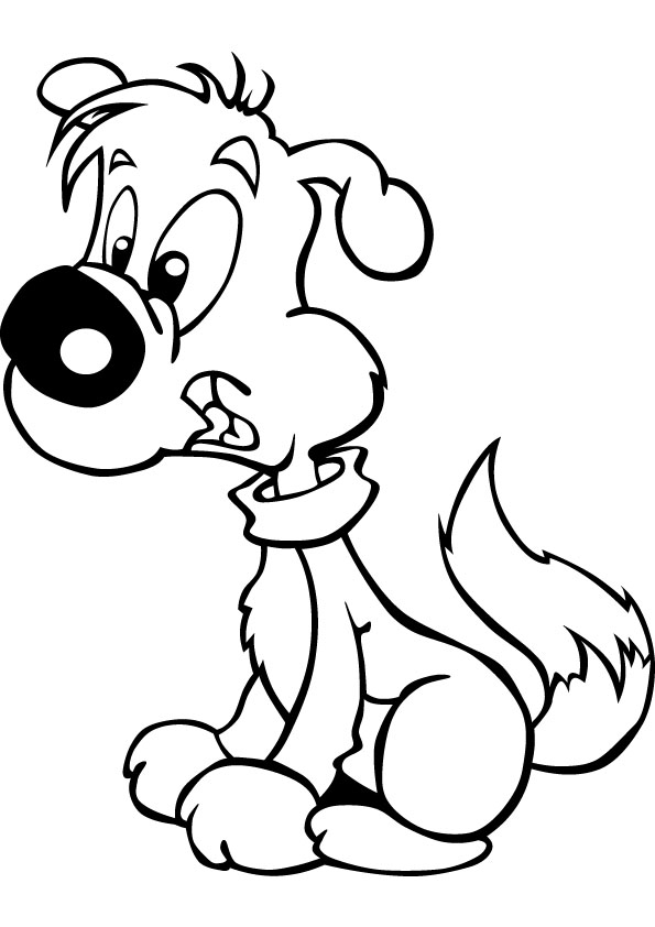 Puppy coloring page for kids