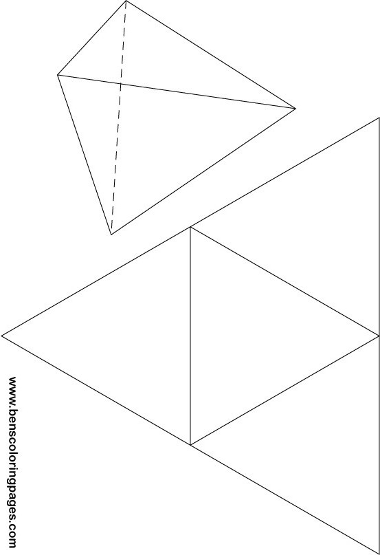 triangular pyramid net printout