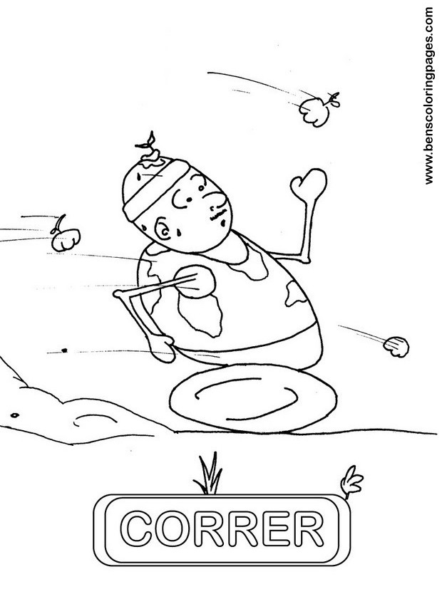 correr coloring picture