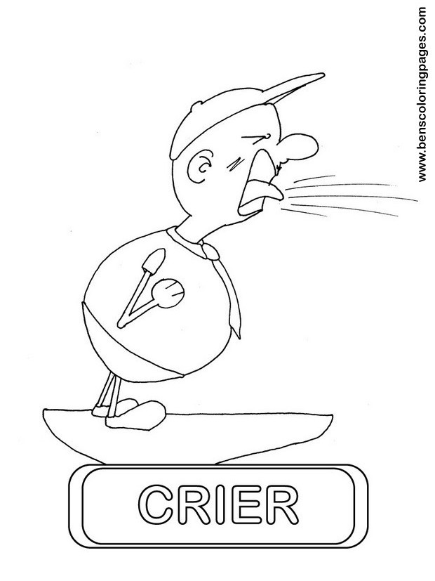 crier coloring page