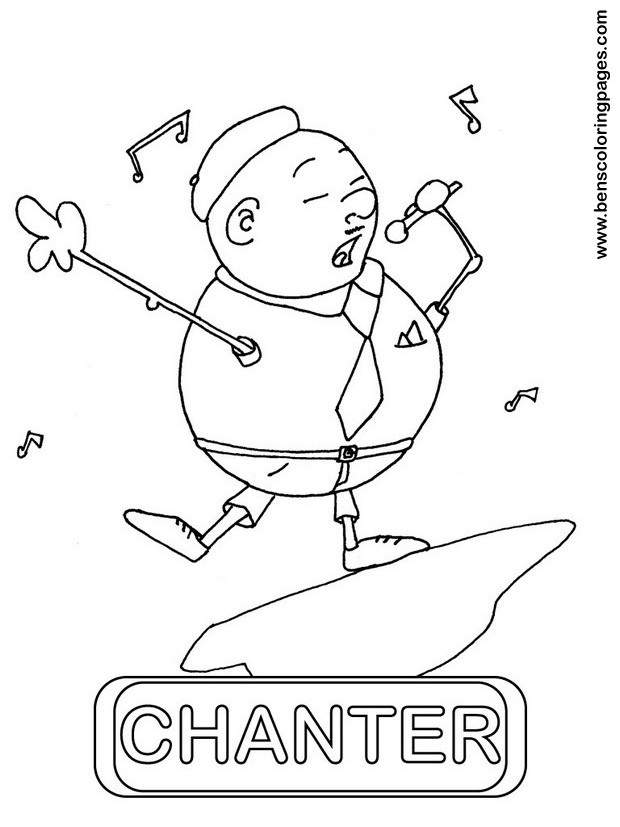 chanter coloring page