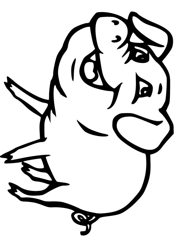 smiling pig coloring page