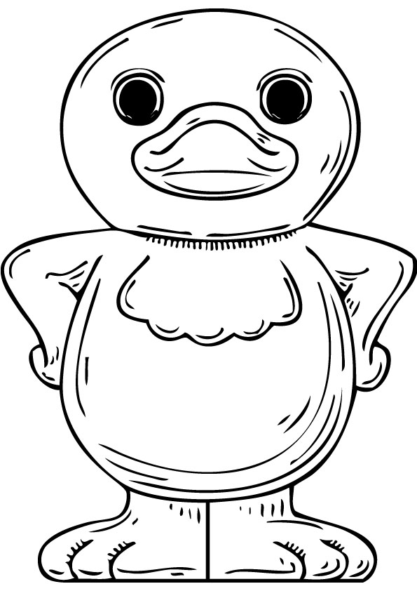 Standing duck coloring page