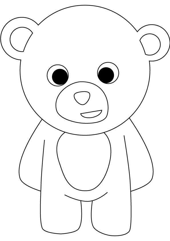 Gambar Teddy Bear Pictures Baby Coloring Page Free Pages Di Rebanas