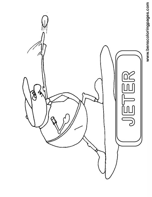 jeter coloring page