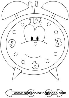Time Clock printable coloring book