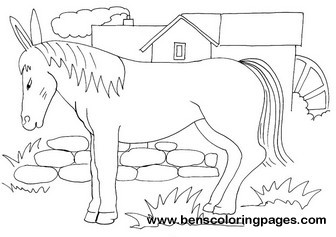 Horse coloring sheet