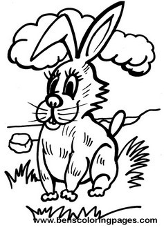 Rabbit coloring page for kids