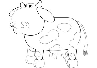 mucca drawing page
