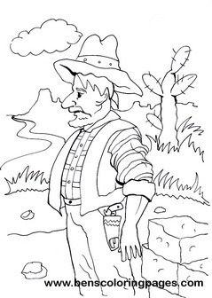cowboy pictures to color