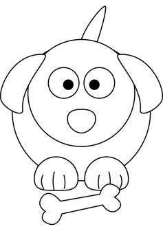 little puppy drawing page