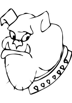 bull dog drawing page