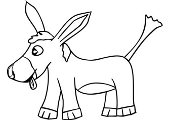 donkey drawing page