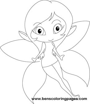 little fairy coloring picture