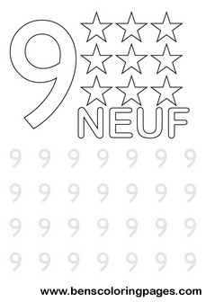 learning numbers nine