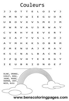 color wordsearches