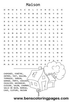 house contents wordsearches