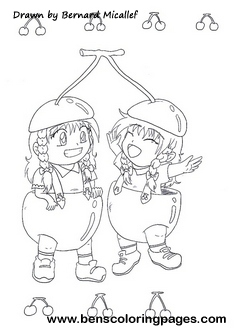 cherries drawing page