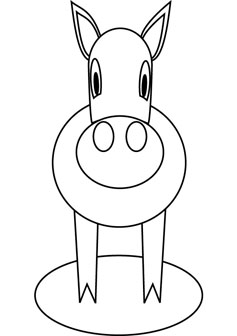 baby horse coloring drawing