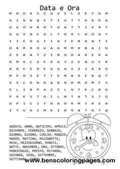 Time and date word search in Italian