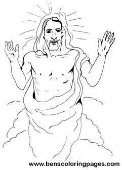 jesus resurrection coloring page