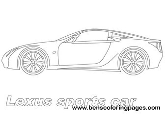 Sports Coloring Pages on Lexus Sport Cars Coloring Pages
