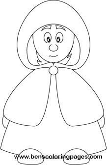 little red riding hood coloring picture