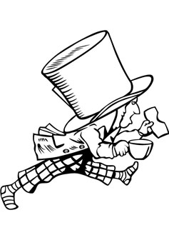 Mad hatter drawing picture