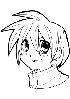 Manga boy drawing picture