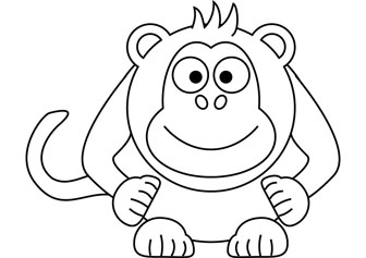 Little Monkey drawing picture