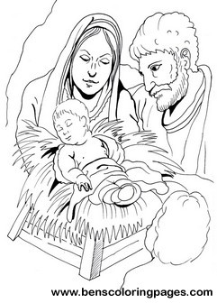 baby jesus coloring pages