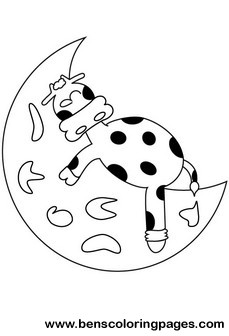 moon cow coloring picture