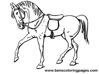 coloring horses sheet