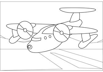 Fast plane kids coloring pages